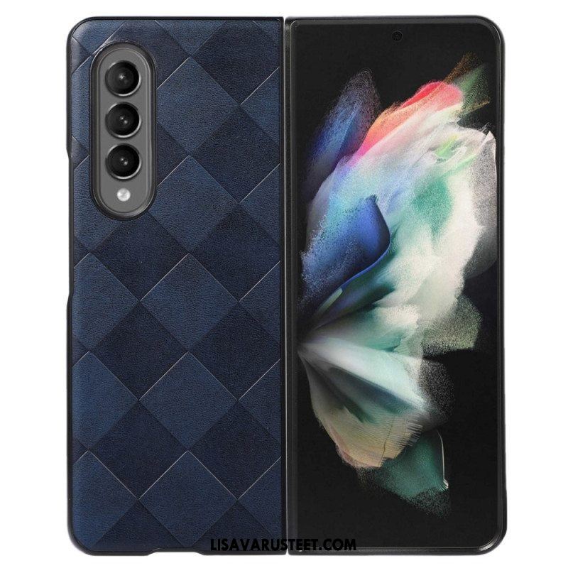 Case Samsung Galaxy Z Fold 4 Keinonahkainen Ruutukuvio