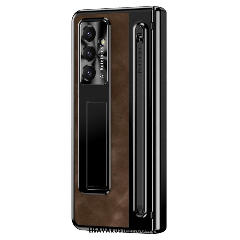 Case Samsung Galaxy Z Fold 7 Puhelinkuoret Nahkaefektijalusta Ja Kynäpidike