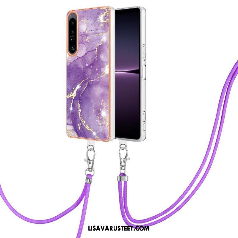 Case Sony Xperia 1 IV Kiristysnyörillä Marmorijohdolla