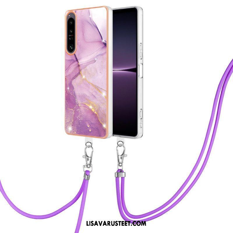 Case Sony Xperia 1 IV Kiristysnyörillä Marmorijohdolla