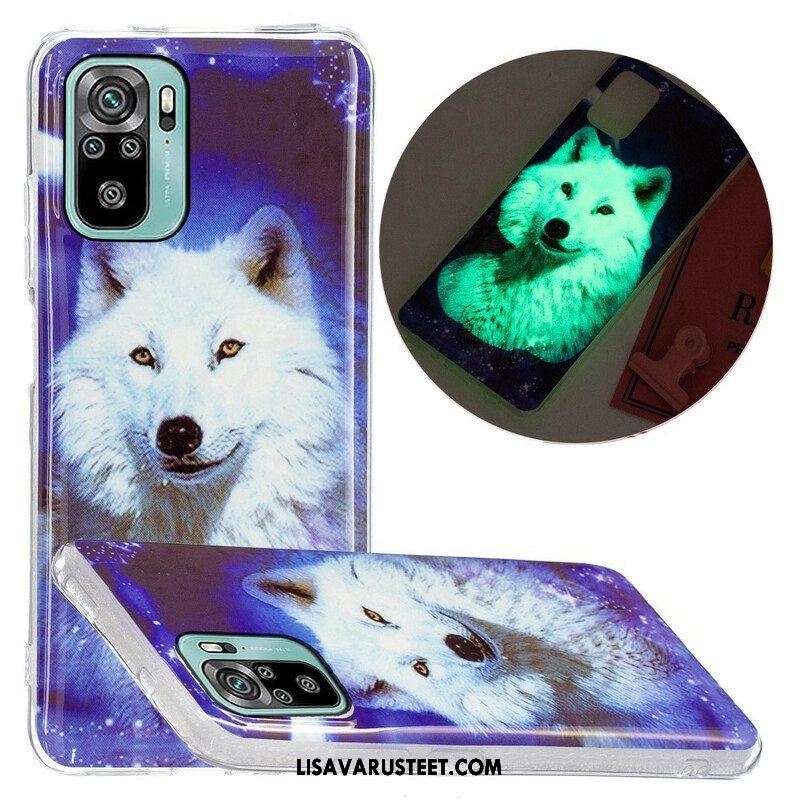 Case Xiaomi Redmi Note 10 / 10S Fluorescent Wolf -sarja