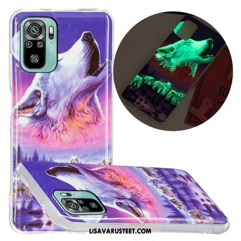 Case Xiaomi Redmi Note 10 / 10S Fluorescent Wolf -sarja