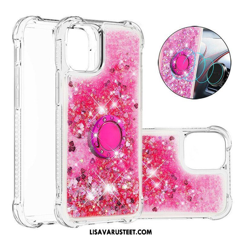 Case iPhone 13 Pro Paljetteja Rengastuella