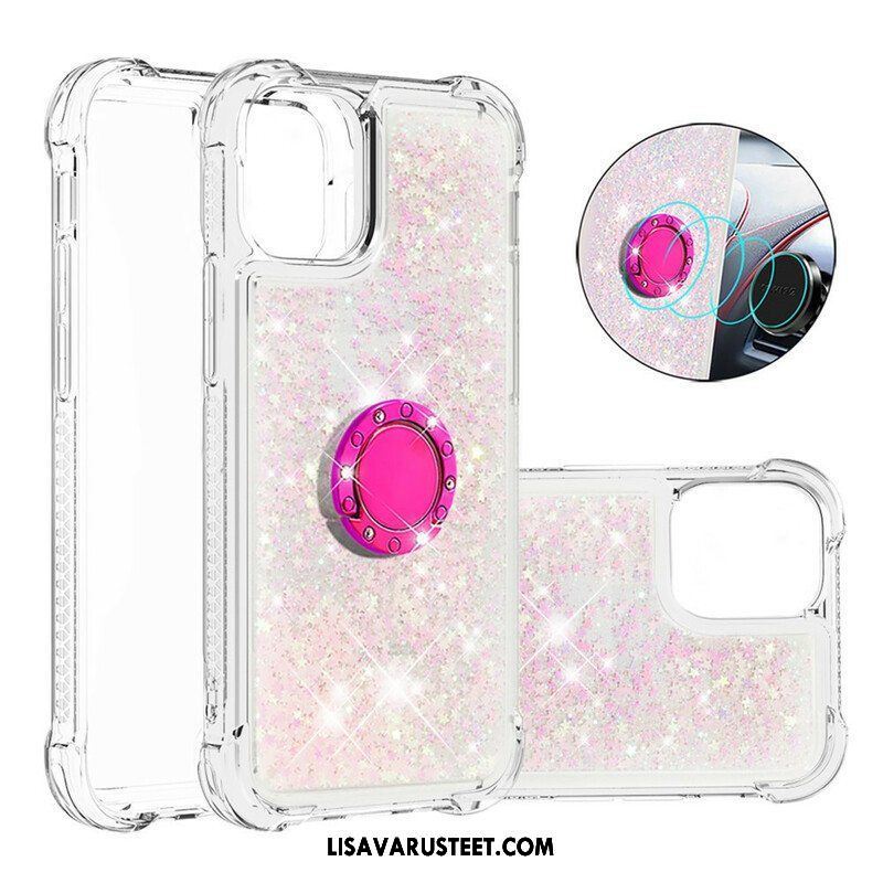 Case iPhone 13 Pro Paljetteja Rengastuella