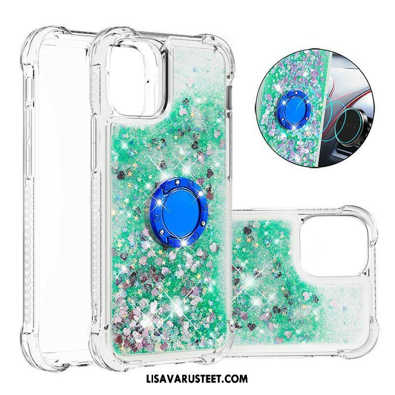 Case iPhone 13 Pro Paljetteja Rengastuella