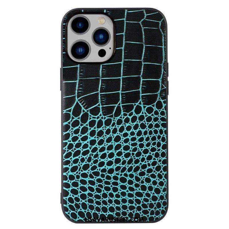 Case iPhone 14 Plus Aito Crocodile Texture -nahka