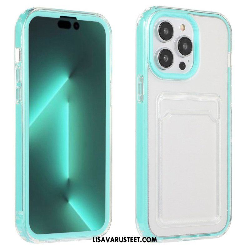 Case iPhone 14 Pro Läpinäkyvä Korttikotelo
