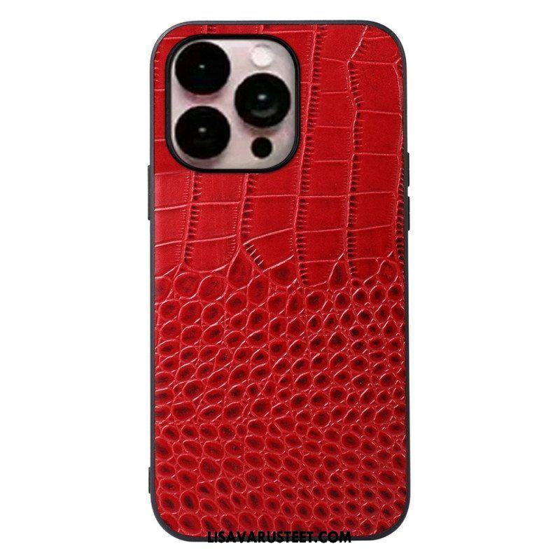 Case iPhone 14 Pro Max Aito Crocodile Texture -nahka