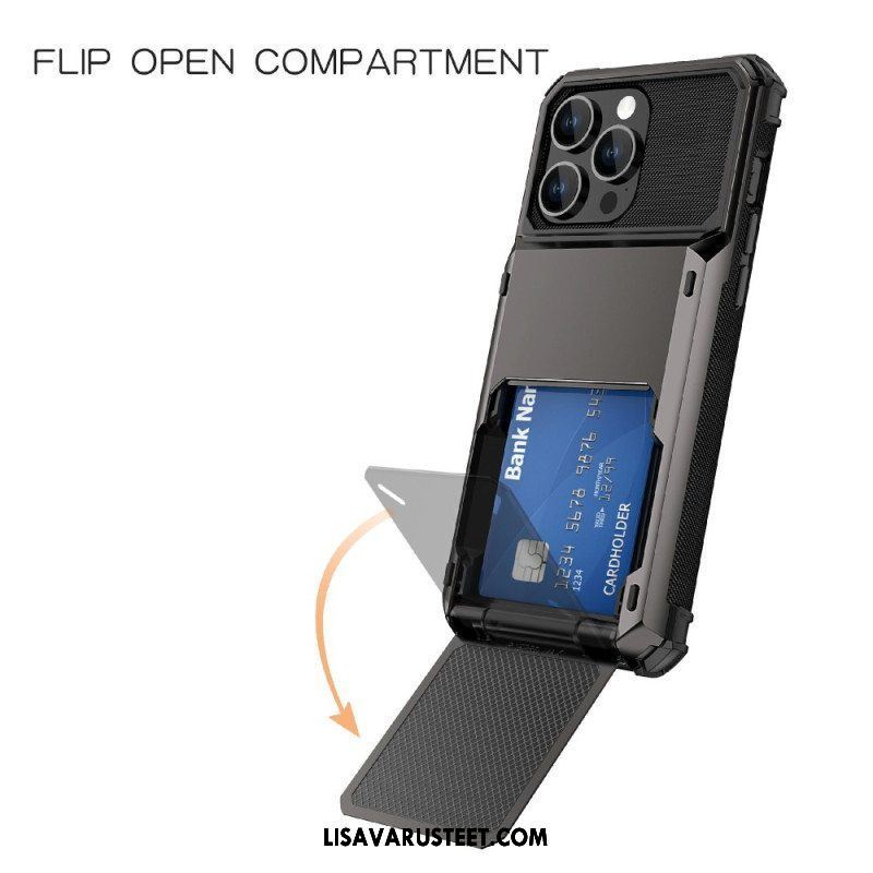 Case iPhone 15 Flip Style -korttipidike