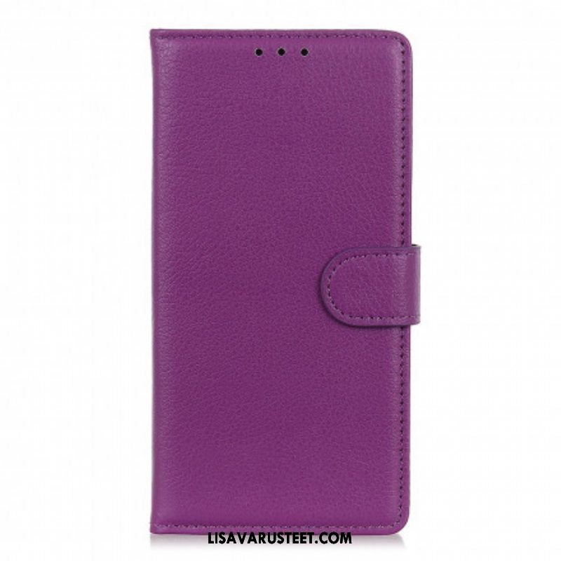 Flip Case Moto G50 Perinteinen Litchi Faux Leather