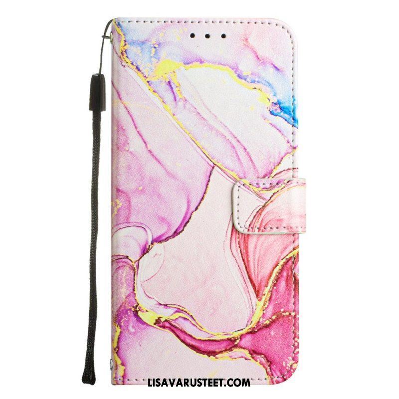 Flip Case OnePlus Nord CE 2 5G Suojaketju Kuori Strip Marble