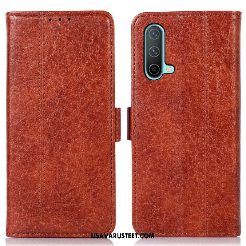 Flip Case OnePlus Nord CE 5G Hienovarainen Ompelu