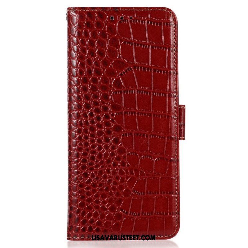 Flip Case Oppo Reno 8 Crocodile Style Rfid