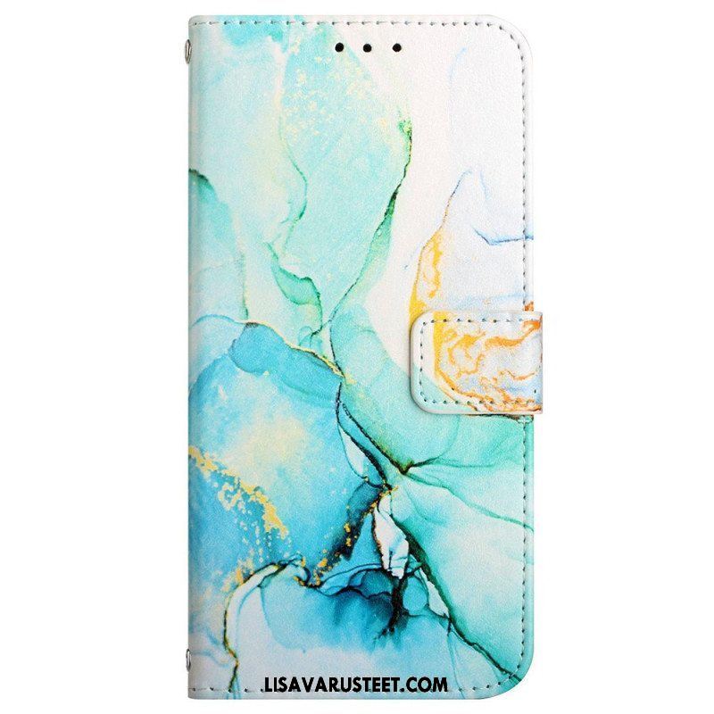 Flip Case Oppo Reno 8 Pro Suojaketju Kuori Strip Marble