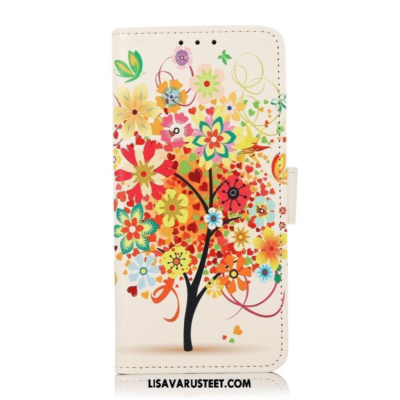 Flip Case Samsung Galaxy A13 5G / A04s Kukkiva Puu