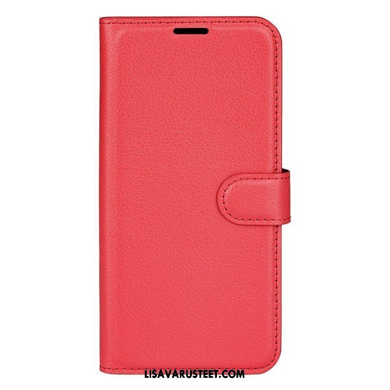 Flip Case Samsung Galaxy A14 / A14 5G Klassinen Keinonahka