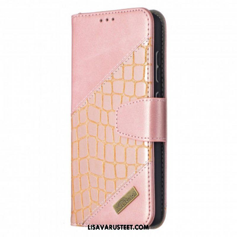 Flip Case Samsung Galaxy A52 4G / A52 5G / A52s 5G Klassinen Krokotiilin Ihoefekti