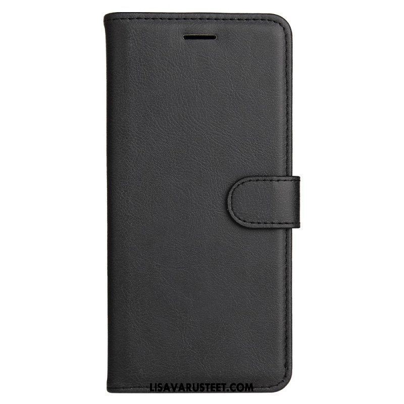 Flip Case Samsung Galaxy A53 5G Suojaketju Kuori Strappy Plain Leather Style