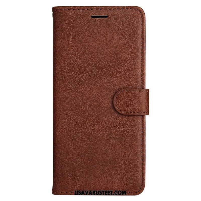 Flip Case Samsung Galaxy A53 5G Suojaketju Kuori Strappy Plain Leather Style