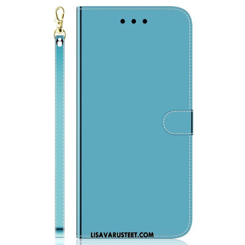 Flip Case Samsung Galaxy M13 Peili Ja Kaulanauha