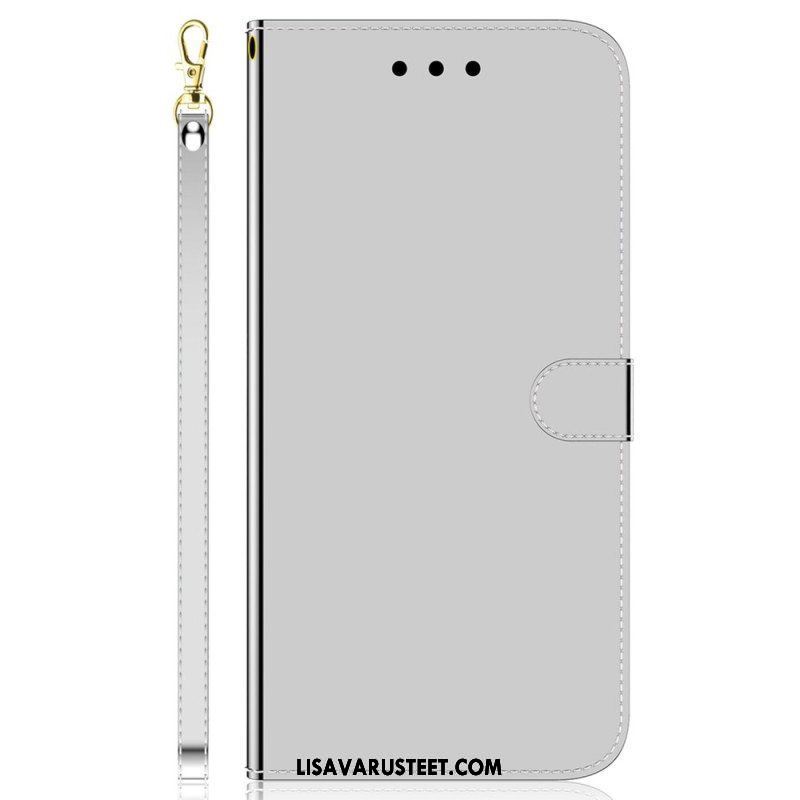 Flip Case Samsung Galaxy M13 Peili Ja Kaulanauha