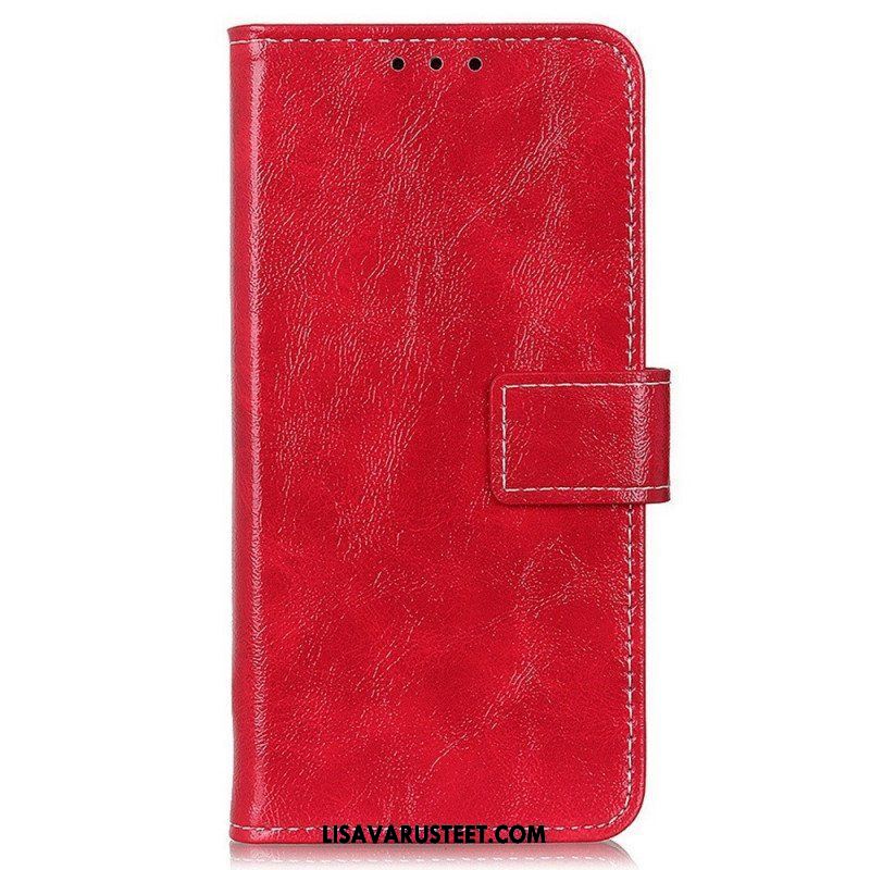 Flip Case Samsung Galaxy M23 5G Kiiltävä Tekonahka