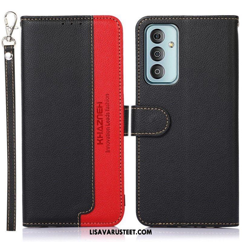 Flip Case Samsung Galaxy M23 5G Litsi Style Rfid Khazneh