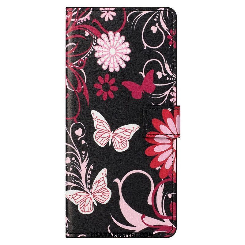 Flip Case Samsung Galaxy M23 5G Perhoset Perhoset