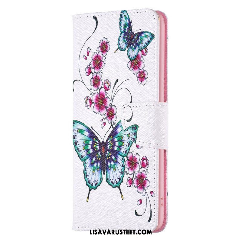 Flip Case Samsung Galaxy M23 5G Upeita Perhosia