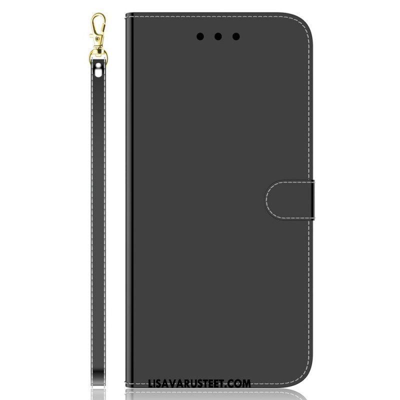 Flip Case Samsung Galaxy M53 5G Peili Ja Kaulanauha