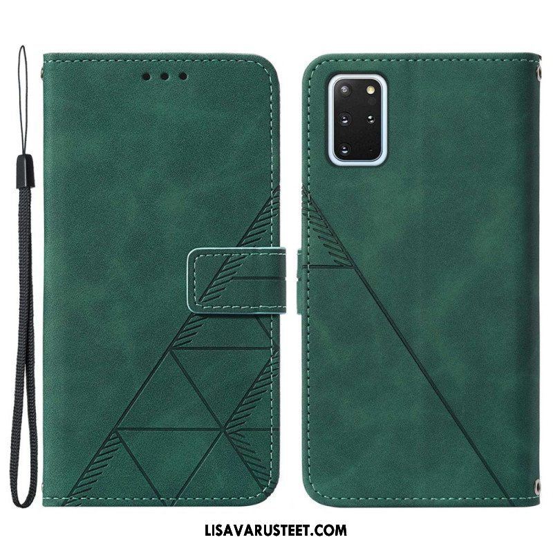 Flip Case Samsung Galaxy S20 Plus / S20 Plus 5G Pyramid-nahkaefekti