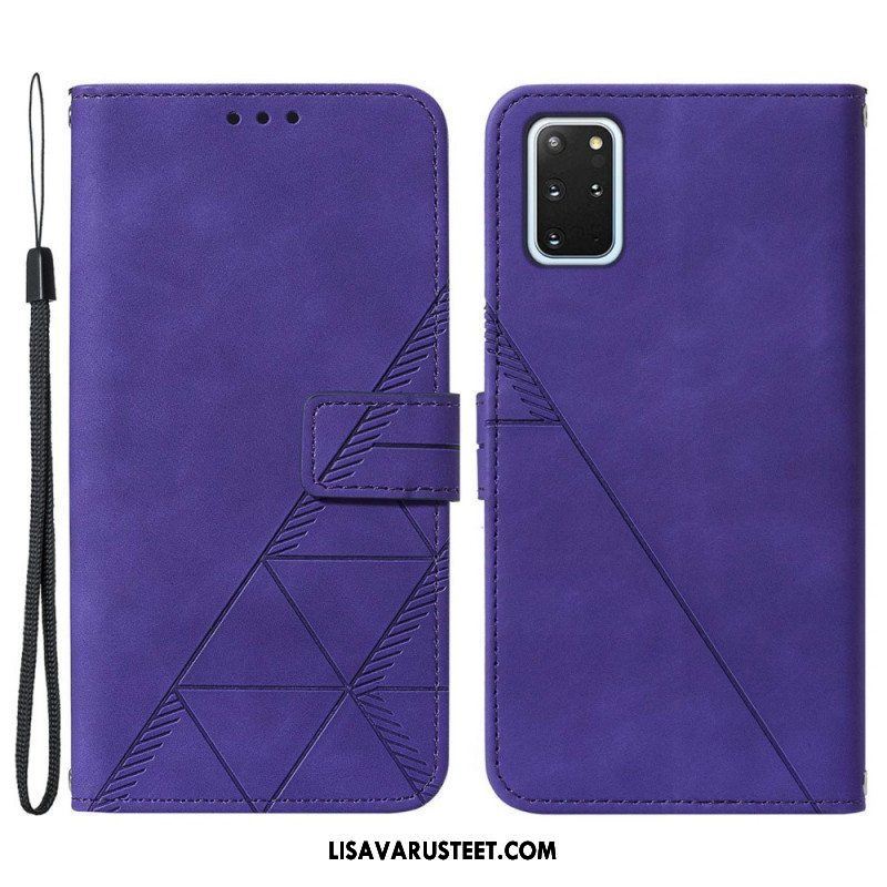 Flip Case Samsung Galaxy S20 Plus / S20 Plus 5G Pyramid-nahkaefekti