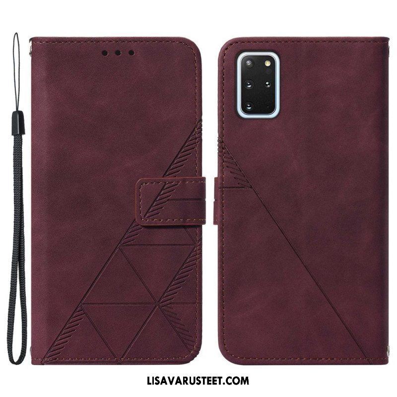 Flip Case Samsung Galaxy S20 Plus / S20 Plus 5G Pyramid-nahkaefekti