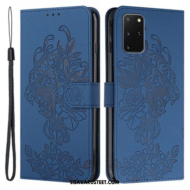 Flip Case Samsung Galaxy S20 Plus / S20 Plus 5G Suojaketju Kuori Barokki Ranneke Tiger