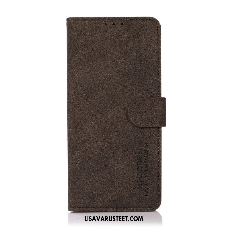 Flip Case Samsung Galaxy S22 Ultra 5G Khazneh Texture Leather Effect