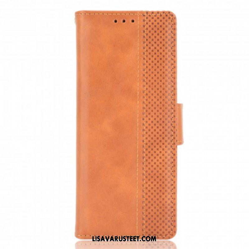 Flip Case Samsung Galaxy Z Fold 3 5G Tyylitelty Nahkaefekti