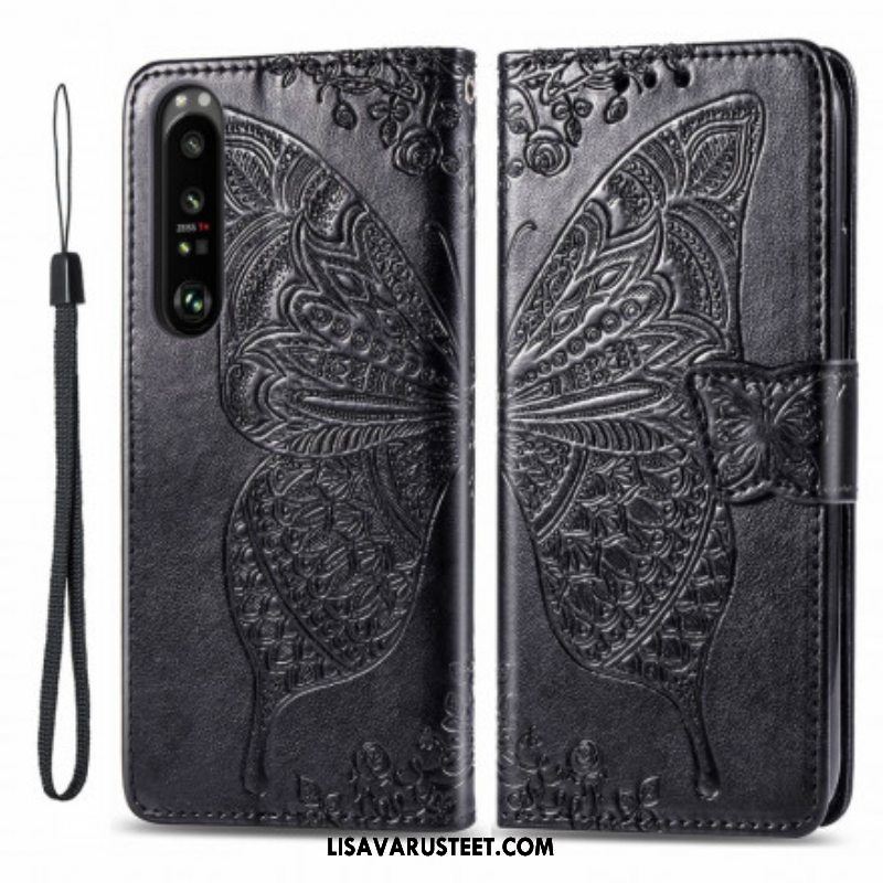 Flip Case Sony Xperia 1 III Puolikkaat Perhoset