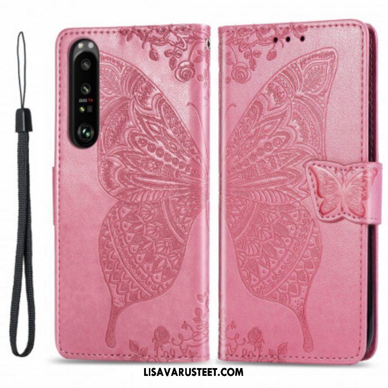 Flip Case Sony Xperia 1 III Puolikkaat Perhoset