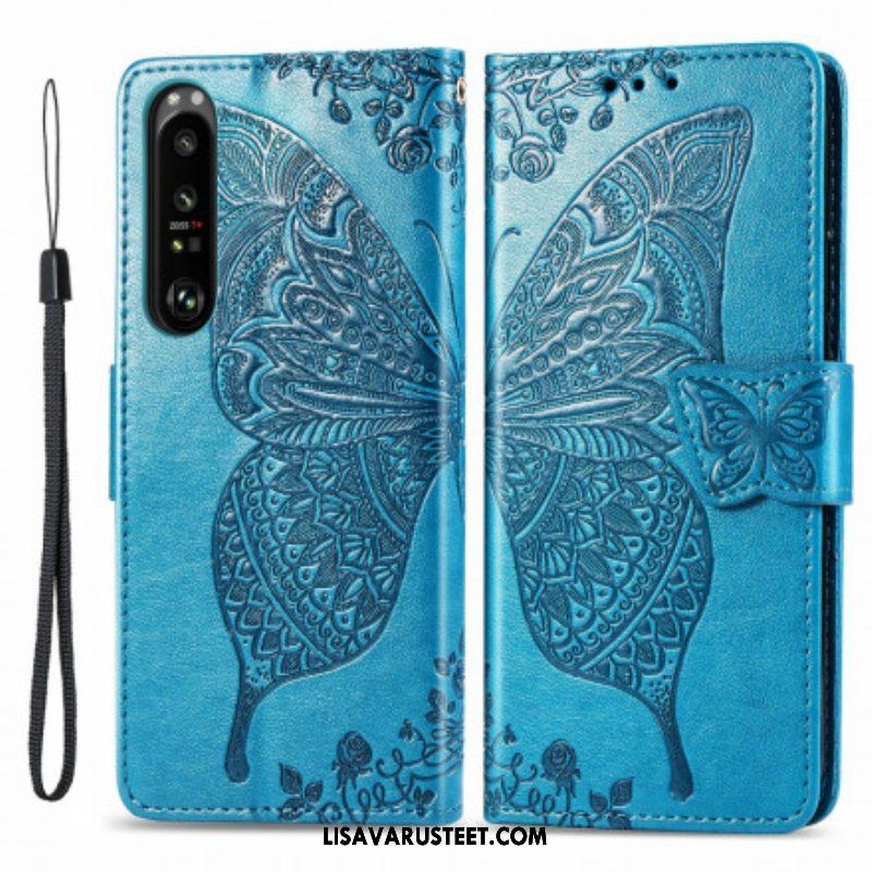 Flip Case Sony Xperia 1 III Puolikkaat Perhoset