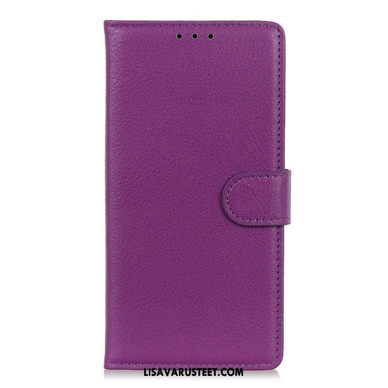 Flip Case Sony Xperia 1 IV Perinteinen Litchi Faux Leather