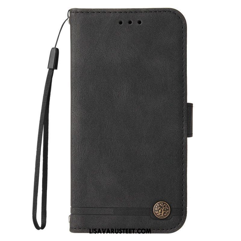 Flip Case Xiaomi 12T / 12T Pro Koristeellinen Niitti Ja Kaulanauha