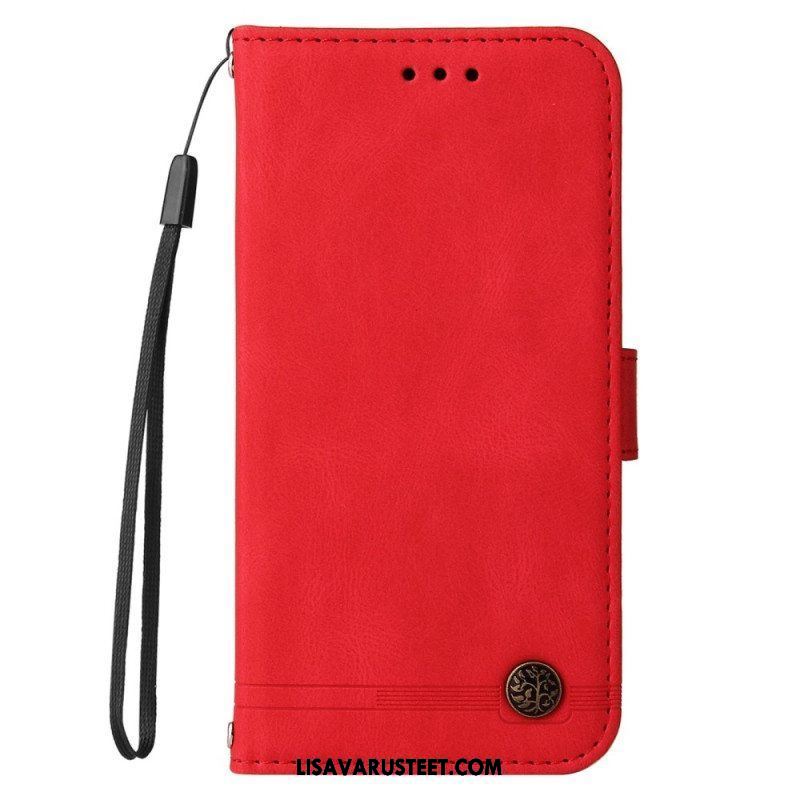 Flip Case Xiaomi 12T / 12T Pro Koristeellinen Niitti Ja Kaulanauha