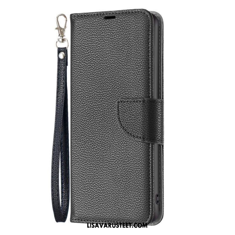 Flip Case Xiaomi 12T / 12T Pro Suojaketju Kuori Strappy Litchi Leather Style