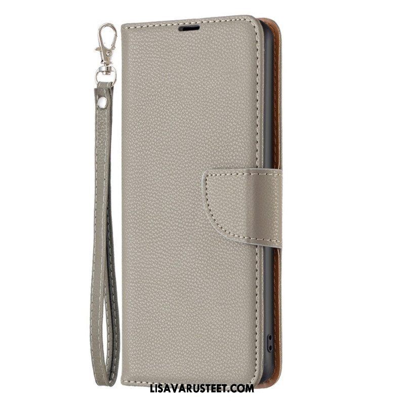 Flip Case Xiaomi 12T / 12T Pro Suojaketju Kuori Strappy Litchi Leather Style