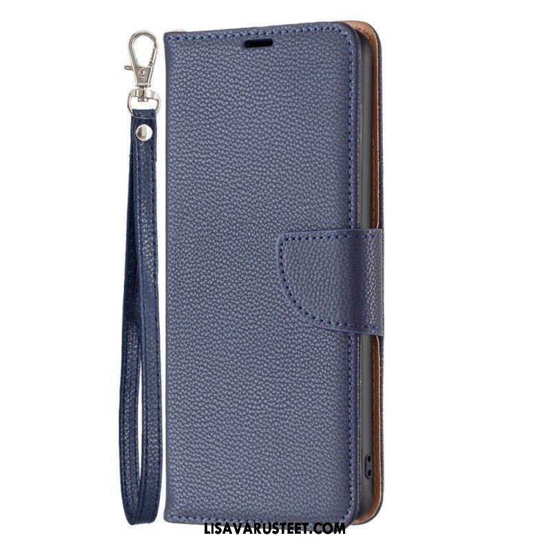 Flip Case Xiaomi 12T / 12T Pro Suojaketju Kuori Strappy Litchi Leather Style