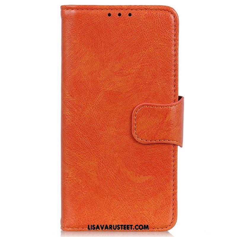 Flip Case Xiaomi 13 Lite Halkaistu Nappan Nahka