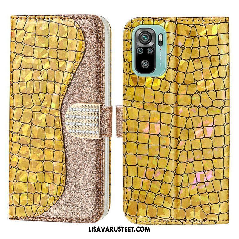 Flip Case Xiaomi Redmi Note 10 / 10S Croco Diamonds