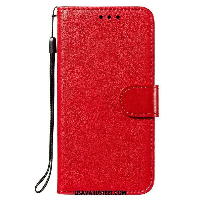 Flip Case Xiaomi Redmi Note 10 5G Nahkainen Muotoilu Hihnalla