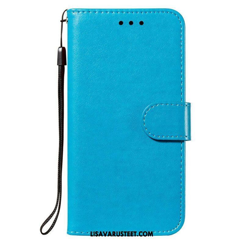 Flip Case Xiaomi Redmi Note 10 5G Nahkainen Muotoilu Hihnalla