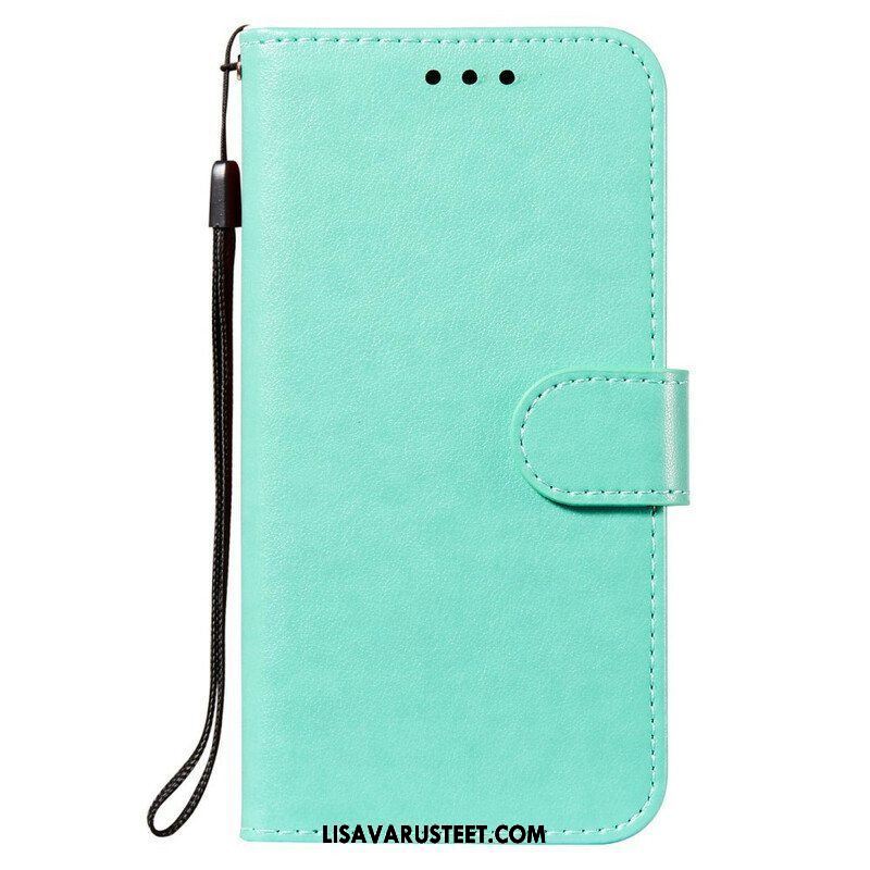 Flip Case Xiaomi Redmi Note 10 5G Nahkainen Muotoilu Hihnalla